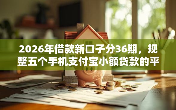 2026年借款新口子分36期，规整五个手机支付宝小额贷款的平台