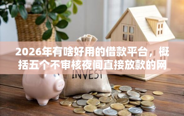 2026年有啥好用的借款平台，概括五个不审核夜间直接放款的网贷软件