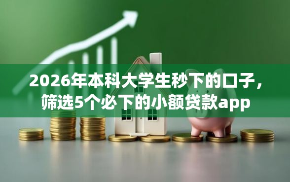 2026年本科大学生秒下的口子，筛选5个必下的小额贷款app