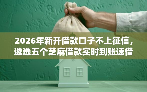 2026年新开借款口子不上征信，遴选五个芝麻借款实时到账速借app