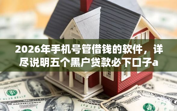 2026年手机号管借钱的软件，详尽说明五个黑户贷款必下口子app