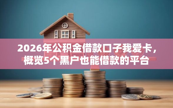 2026年公积金借款口子我爱卡，概览5个黑户也能借款的平台