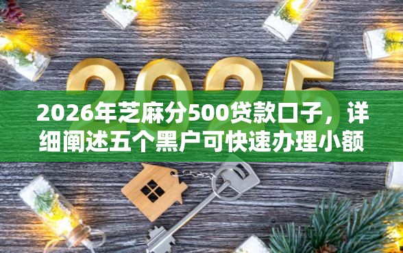 2026年芝麻分500贷款口子，详细阐述五个黑户可快速办理小额贷款业务的平台