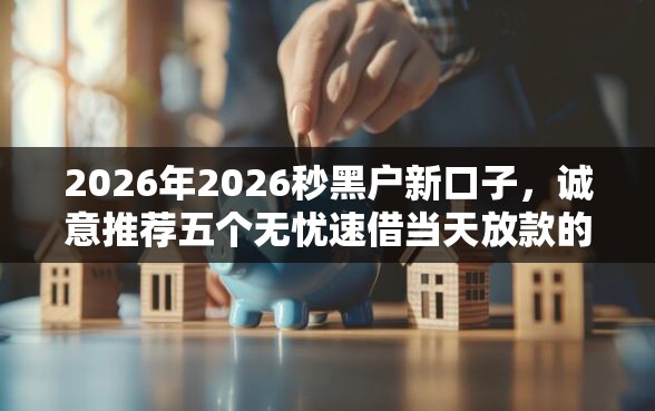 2026年2026秒黑户新口子，诚意推荐五个无忧速借当天放款的软件