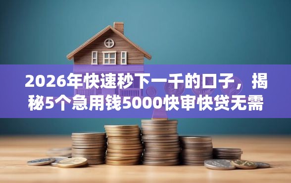 2026年快速秒下一千的口子，揭秘5个急用钱5000快审快贷无需征信app