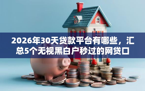 2026年30天贷款平台有哪些，汇总5个无视黑白户秒过的网贷口子
