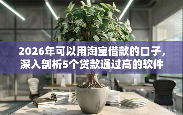 2026年可以用淘宝借款的口子，深入剖析5个贷款通过高的软件
