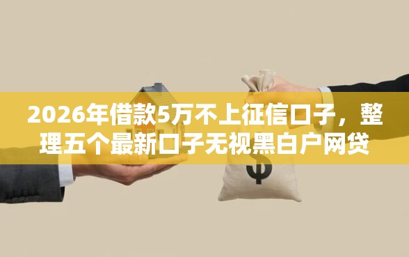 2026年借款5万不上征信口子，整理五个最新口子无视黑白户网贷