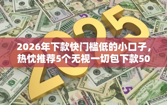 2026年下款快门槛低的小口子，热忱推荐5个无视一切包下款5000秒下款的平台