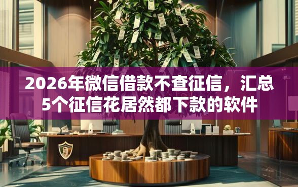 2026年微信借款不查征信，汇总5个征信花居然都下款的软件