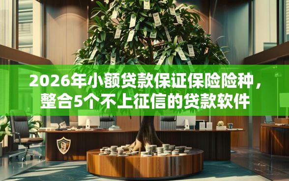 2026年小额贷款保证保险险种，整合5个不上征信的贷款软件