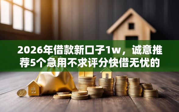 2026年借款新口子1w，诚意推荐5个急用不求评分快借无忧的平台