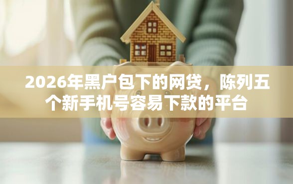 2026年黑户包下的网贷，陈列五个新手机号容易下款的平台