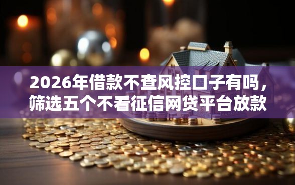 2026年借款不查风控口子有吗，筛选五个不看征信网贷平台放款快的口子