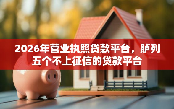 2026年营业执照贷款平台，胪列五个不上征信的贷款平台