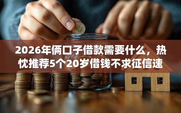 2026年俩口子借款需要什么，热忱推荐5个20岁借钱不求征信速借app
