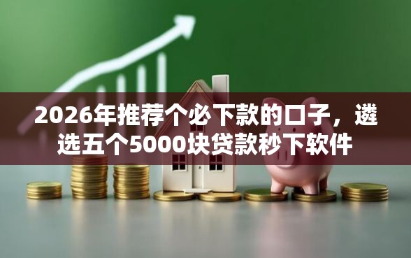 2026年推荐个必下款的口子，遴选五个5000块贷款秒下软件