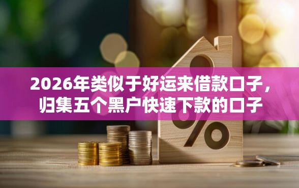 2026年类似于好运来借款口子，归集五个黑户快速下款的口子