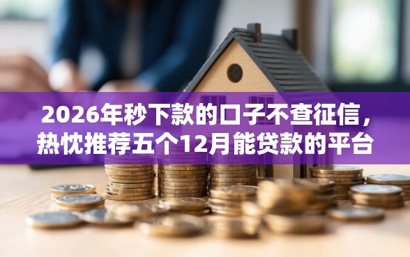 2026年秒下款的口子不查征信，热忱推荐五个12月能贷款的平台
