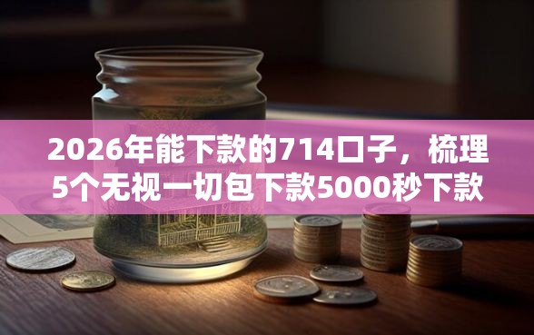 2026年能下款的714口子，梳理5个无视一切包下款5000秒下款的平台