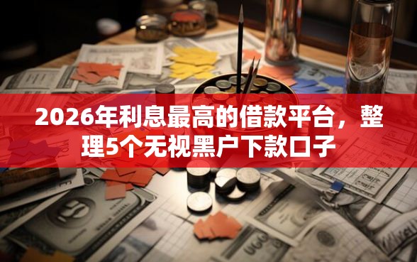 2026年利息最高的借款平台，整理5个无视黑户下款口子