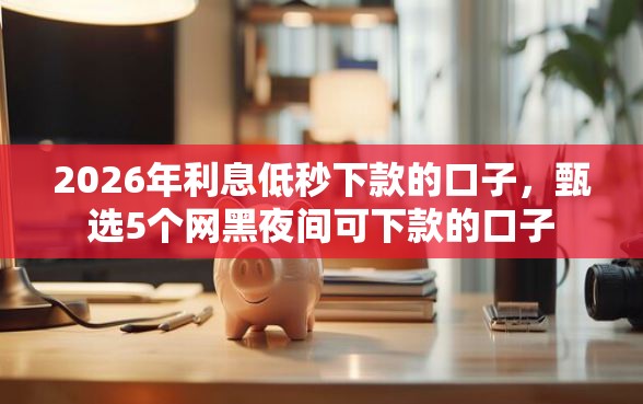 2026年利息低秒下款的口子，甄选5个网黑夜间可下款的口子