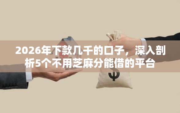 2026年下款几千的口子,深入剖析5个不用芝麻分能借的平台 2026年下款几千的口子,深入剖析5个不用芝麻分能借的平台