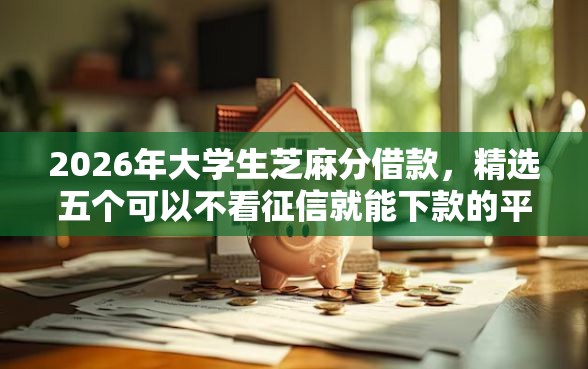 2026年大学生芝麻分借款，精选五个可以不看征信就能下款的平台