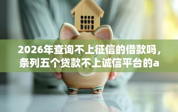 2026年查询不上征信的借款吗，条列五个贷款不上诚信平台的app