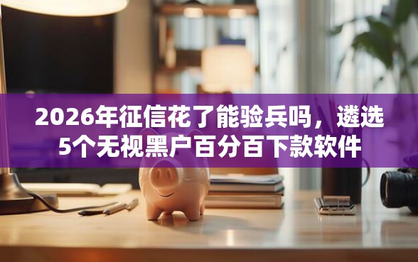 2026年征信花了能验兵吗，遴选5个无视黑户百分百下款软件