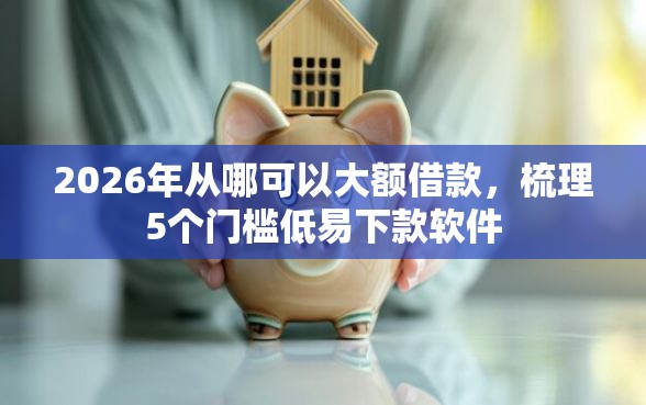 2026年从哪可以大额借款，梳理5个门槛低易下款软件