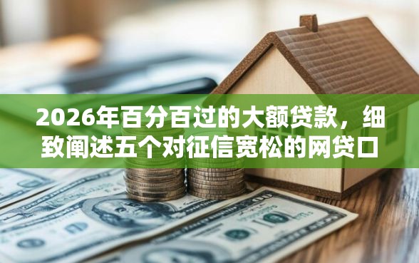 2026年百分百过的大额贷款，细致阐述五个对征信宽松的网贷口子