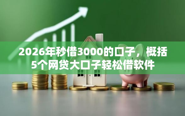 2026年秒借3000的口子，概括5个网贷大口子轻松借软件