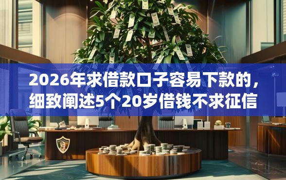 2026年求借款口子容易下款的，细致阐述5个20岁借钱不求征信速借app