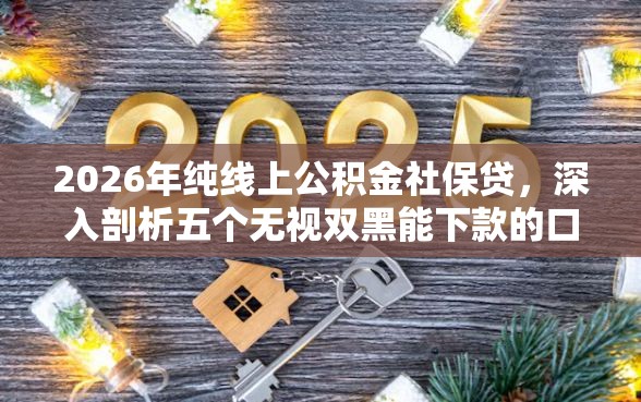 2026年纯线上公积金社保贷，深入剖析五个无视双黑能下款的口子