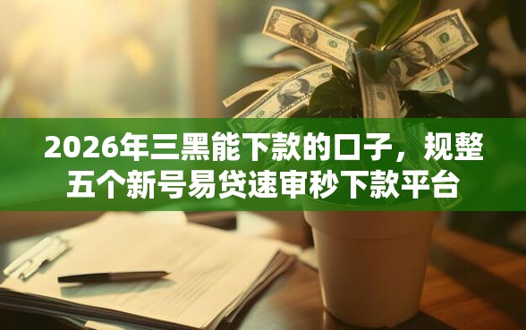 2026年三黑能下款的口子,规整五个新号易贷速审秒下款平台 2026年三黑能下款的口子,规整五个新号易贷速审秒下款平台