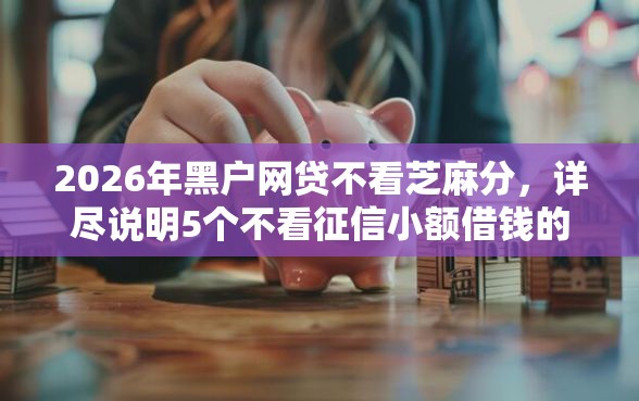 2026年黑户网贷不看芝麻分，详尽说明5个不看征信小额借钱的平台