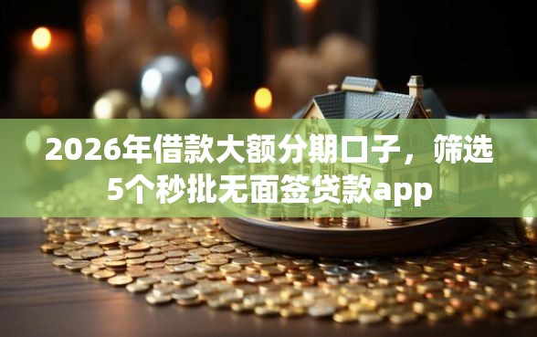 2026年借款大额分期口子,筛选5个秒批无面签贷款app 2026年借款大额分期口子,筛选5个秒批无面签贷款app