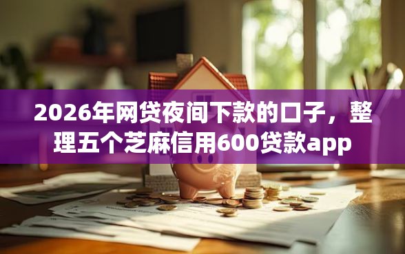 2026年网贷夜间下款的口子，整理五个芝麻信用600贷款app