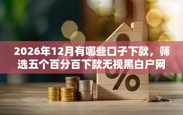 2026年12月有哪些口子下款，筛选五个百分百下款无视黑白户网贷平台