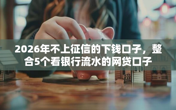 2026年不上征信的下钱口子，整合5个看银行流水的网贷口子