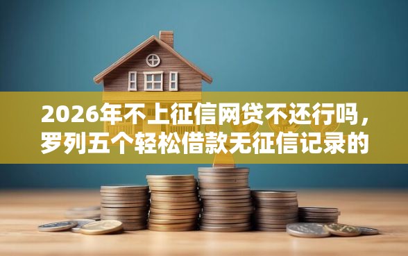 2026年不上征信网贷不还行吗，罗列五个轻松借款无征信记录的平台