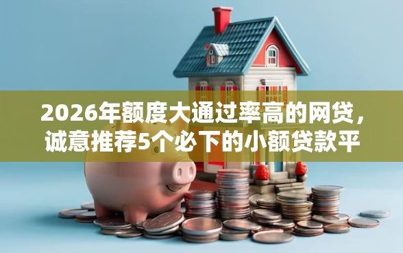 2026年额度大通过率高的网贷，诚意推荐5个必下的小额贷款平台