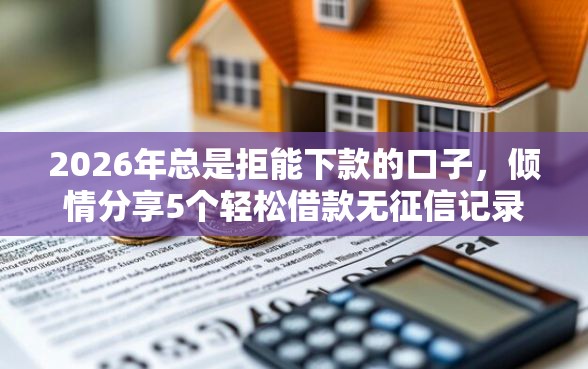 2026年总是拒能下款的口子，倾情分享5个轻松借款无征信记录的平台
