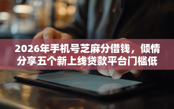2026年手机号芝麻分借钱，倾情分享五个新上线贷款平台门槛低软件