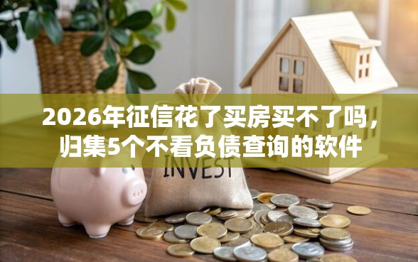 2026年征信花了买房买不了吗，归集5个不看负债查询的软件