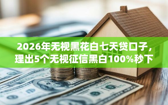 2026年无视黑花白七天贷口子，理出5个无视征信黑白100%秒下网贷app