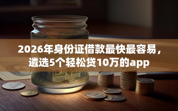 2026年身份证借款最快最容易，遴选5个轻松贷10万的app