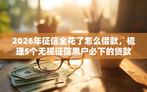 2026年征信全花了怎么借款，梳理5个无视征信黑户必下的贷款口子