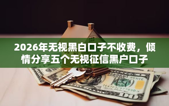 2026年无视黑白口子不收费，倾情分享五个无视征信黑户口子